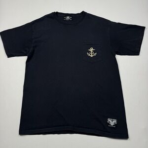 Sailor Jerry Shirt Mens Large Black Sailor Beware Pin Up Skull Graphic T-Shirt